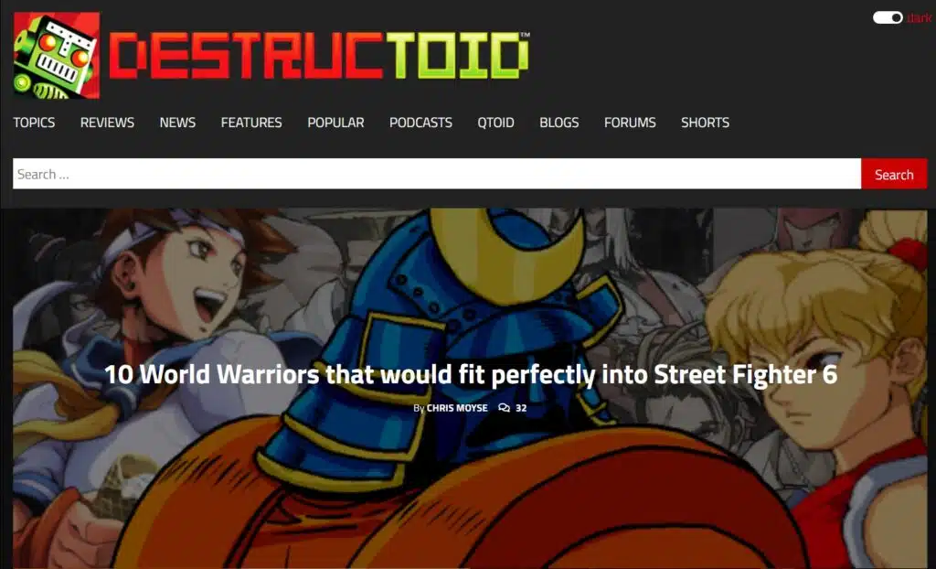 Destructoid Homepage