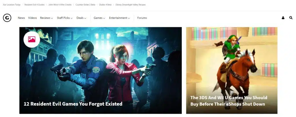 Gamespot.com Homepage