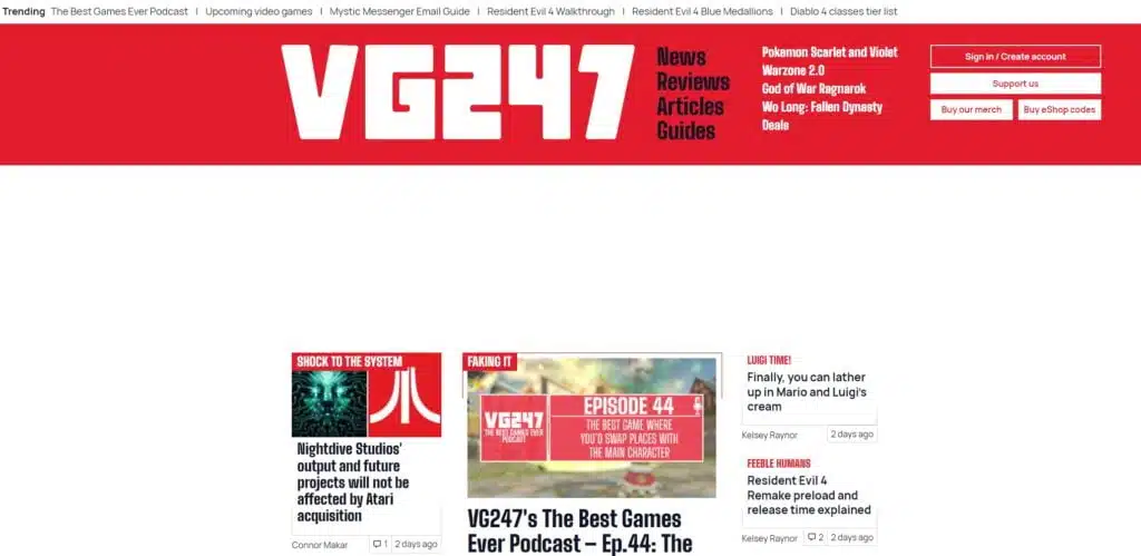 VG247 Homepage